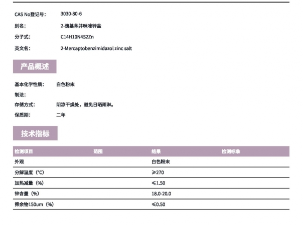 防老劑MBZ(2-巰基苯并咪唑鋅鹽）